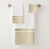Elegantes Paisley-Muster Badhandtuch Set (Insitu)