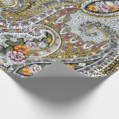 Elegantes Paisley-Muster Geschenkpapier (Ecke)