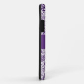 Elegantes Paisley-Muster lila Case-Mate iPhone Hülle (Hinten/Rechts)