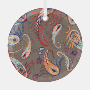 Elegantes Paisley-Muster: Vintage-Muster Ornament Aus Glas