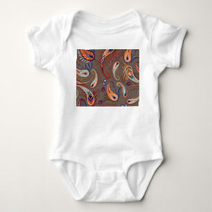 Elegantes Paisley Print: Vintages Muster Baby Strampler