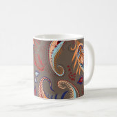 Elegantes Paisley Print: Vintages Muster Kaffeetasse (VorderseiteRechts)