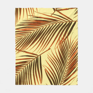 Elegantes Palm Repeat Muster-Design Fleecedecke