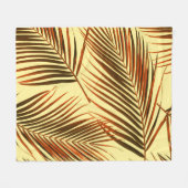Elegantes Palm Repeat Muster-Design Fleecedecke (Vorderseite (Horizontal))