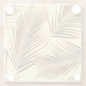 Elegantes Palm Repeat Muster-Design Glasuntersetzer (Rückseite)