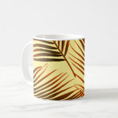 Elegantes Palm Repeat Muster-Design Kaffeetasse (Vorderseite Links)