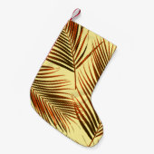 Elegantes Palm Repeat Muster-Design Kleiner Weihnachtsstrumpf (Vorderansicht (hängend))
