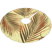 Elegantes Palm Repeat Muster-Design Polyester Weihnachtsbaumdecke (Schrägansicht)