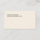 Elegantes Palmenblatt Visitenkarte (Rückseite)