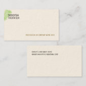 Elegantes Palmenblatt Visitenkarte (Vorne/Hinten)