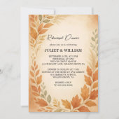 Elegantes Pampas Grass Herbst Probe Abendessen Einladung (Vorderseite)