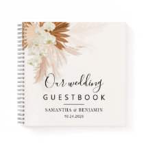 Elegantes Pampas Grass Terracotta Wedding Guest Bo