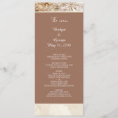 Elegantes Pampasgras Boho Neutrale Hochzeit Programm (Vorderseite)