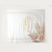 Elegantes Pampasgras-Brautparty Wandteppich (Vorderseite (Horizontal))