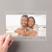 Elegantes Panorama-Foto Modernes Save the Date Acryleinladungen (Insitu (Handheld))