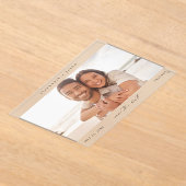 Elegantes Panorama-Foto Modernes Save the Date Acryleinladungen (Ablage )