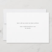 Elegantes Panorama-Foto Modernes Save the Date Einladung (Rückseite)