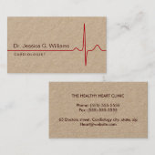 Elegantes Papier des EKG-Wellenkardiologen Visitenkarte (Vorne/Hinten)