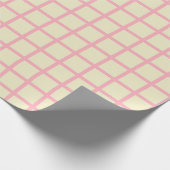Elegantes Papier für Beige- und Rosa-Gitter Geschenkpapier (Ecke)