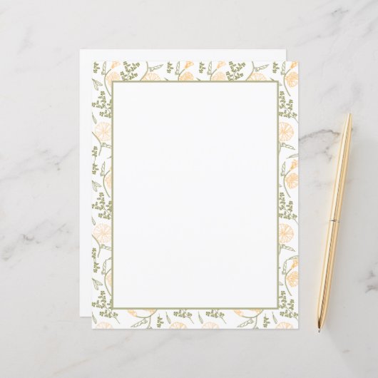 Elegantes Papier für Blumenplaner (Vorderseite/Rückseite Beispiel)