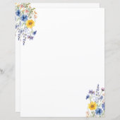 Elegantes Papier für die Wildblume (Vorne/Hinten)