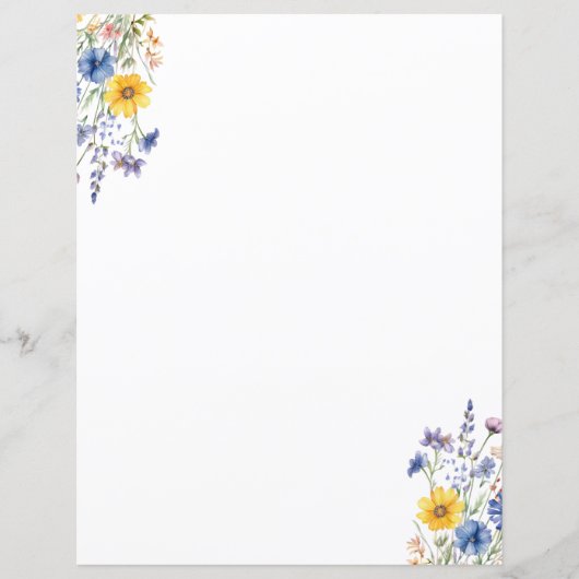 Elegantes Papier für die Wildblume (Vorderseite)
