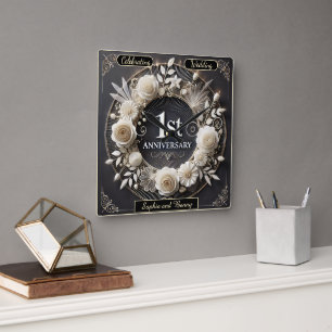 Elegantes Papier Kunst für alle Altersgruppen Quadratische Wanduhr