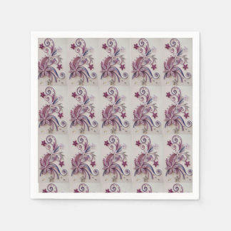 Elegantes Papier-Quilling-Blumendesign Serviette