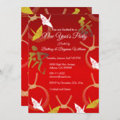 Elegantes Papier streckt das Party des neuen Einladung (Vorne/Hinten)