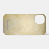 Elegantes Parchment mit Namen Case-Mate iPhone Hülle (Rückseite (Horizontal))