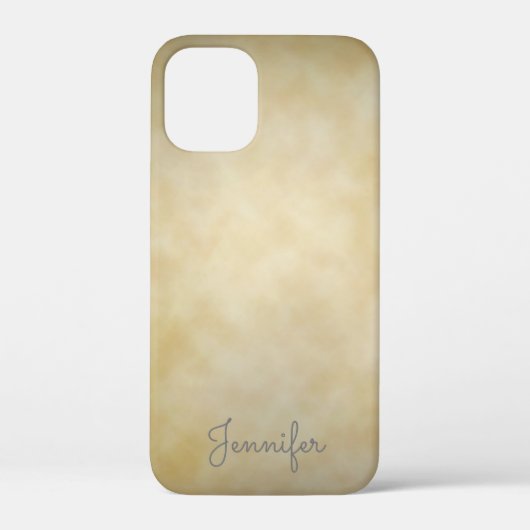 Elegantes Parchment mit Namen Case-Mate iPhone Hülle (Rückseite)
