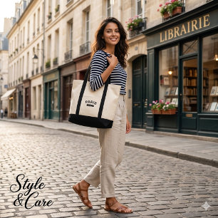 Elegantes Paris Frankreich Mark Stylische Canvas-T Tragetasche