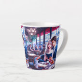 Elegantes Pariser Café Milchtasse (Rechte Ecke)