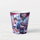 Elegantes Pariser Café Milchtasse (Vorderseite)
