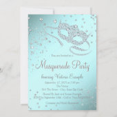 Elegantes Pariser Masquerade Party Einladung (Rückseite)