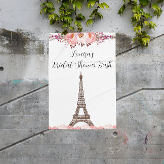 Elegantes Pariser Partyschild Poster