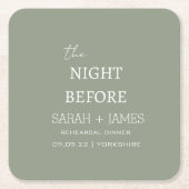 Elegantes Party am Abend vor der Probe Rechteckiger Pappuntersetzer (Vorderseite)