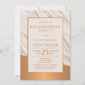 Elegantes Party aus Marmor Einladung (Vorderseite)