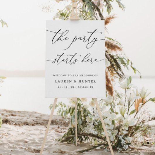 Elegantes Party beginnt hier mit einem Hochzeitsze Poster