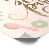 Elegantes Party-Begrüßungszeichen für Wellness-Cen Poster (Ecke)