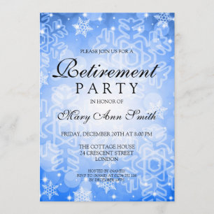 Elegantes Party Blue Winter Bokeh Lights Einladung