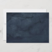 Elegantes Party für die Belagerung von Marineblau Einladung (Rückseite)