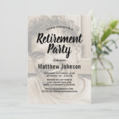 Elegantes Party für die Foto-Rente Einladung (Stehend Vorderseite)
