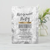 Elegantes Party für die Herstellung von Marmorstei Einladung (Stehend Vorderseite)