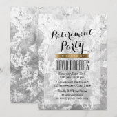 Elegantes Party für die Herstellung von Marmorstei Einladung (Vorne/Hinten)