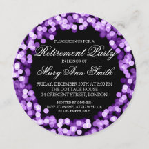 Elegantes Party für Pensionierung Lila Funkelnd Li