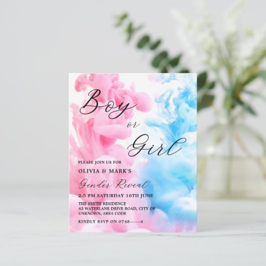 Elegantes Party für Rosa und Blaurauchen (Stehend Vorderseite)