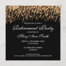 Elegantes Party für Ruhestand Gold Stars