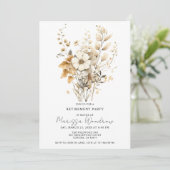 Elegantes Party für Wildblumen im Blumenwesen Einladung (Stehend Vorderseite)