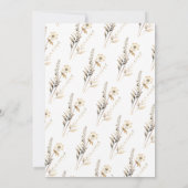 Elegantes Party für Wildblumen im Blumenwesen Einladung (Rückseite)